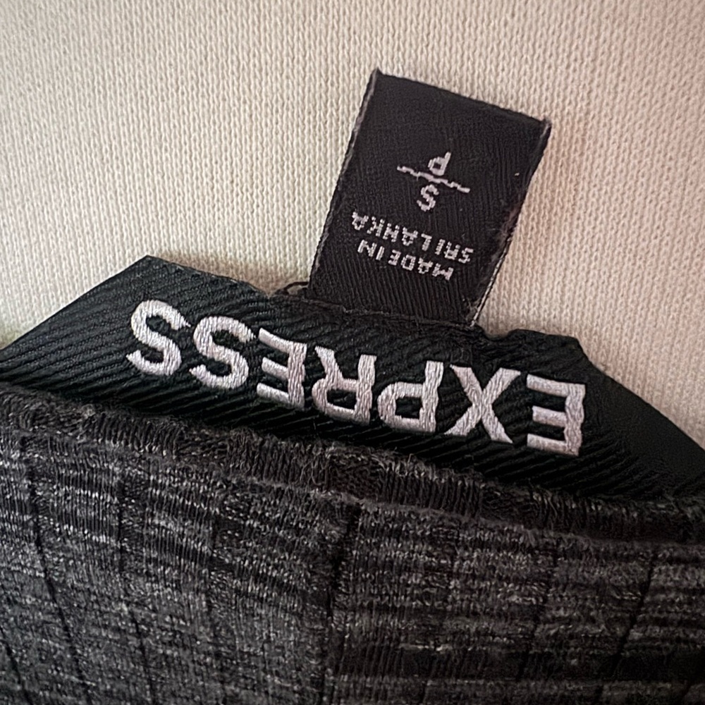 Express 90’s Black and Gray Midi Dress - Picture 4 of 4